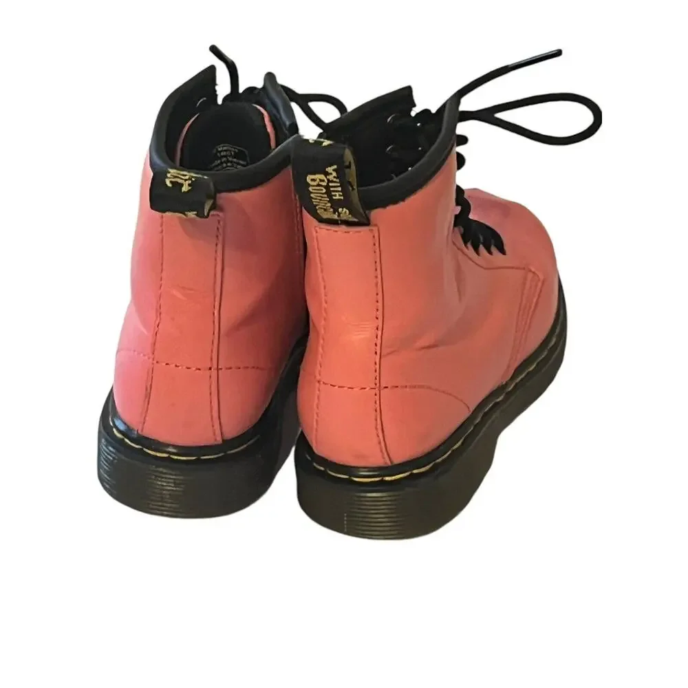 Dr Martens Boots Kids 10 Pink Lace Up Girls Toddler Combat Shoes 1460 T